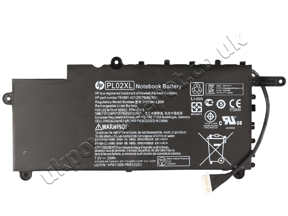 29Wh HP HSTNN-LB6R TPN-C115 Battery