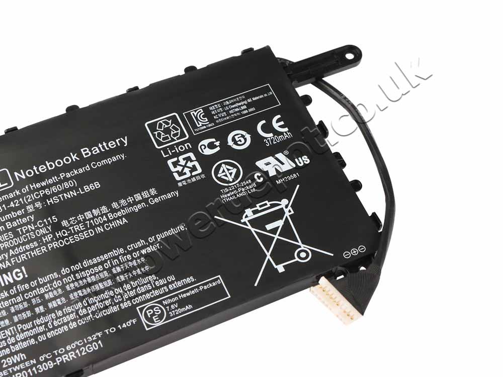 29Wh HP HSTNN-LB6R TPN-C115 Battery