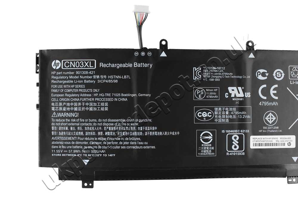 Original Battery HP Spectre x360 13-ac020nf 13-ac028tu 57.9Wh 5020mAh long line
