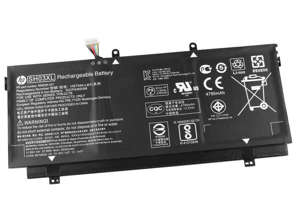 Original Battery HP Spectre x360 13t-ac000 CTO 57.9Wh 5020mAh