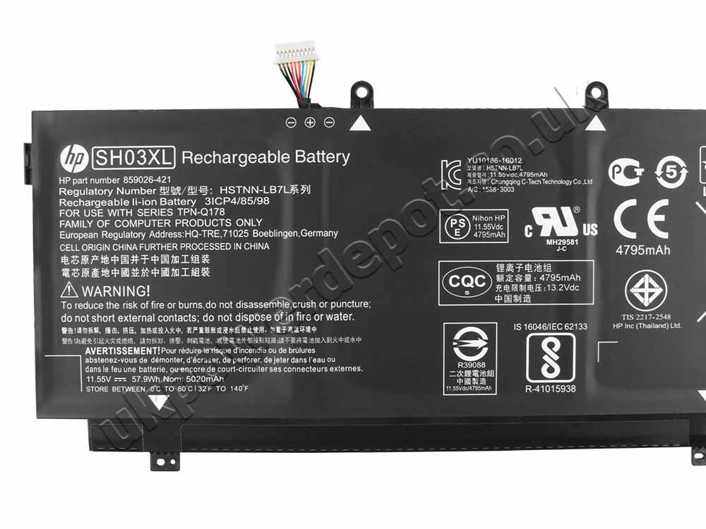 Original Battery HP Spectre x360 13t-ac000 CTO 57.9Wh 5020mAh