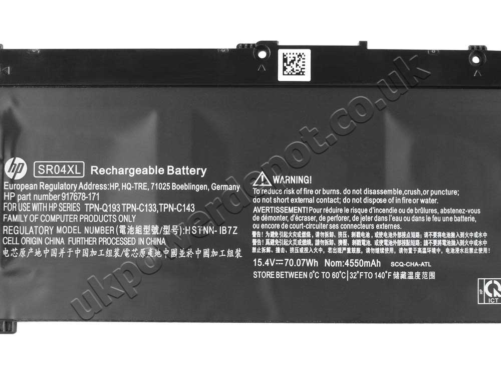 Original Battery HP OMEN 15-dc0001ng 15-dc0016nm 15-dc0056nia 4550mAh 70.07Wh
