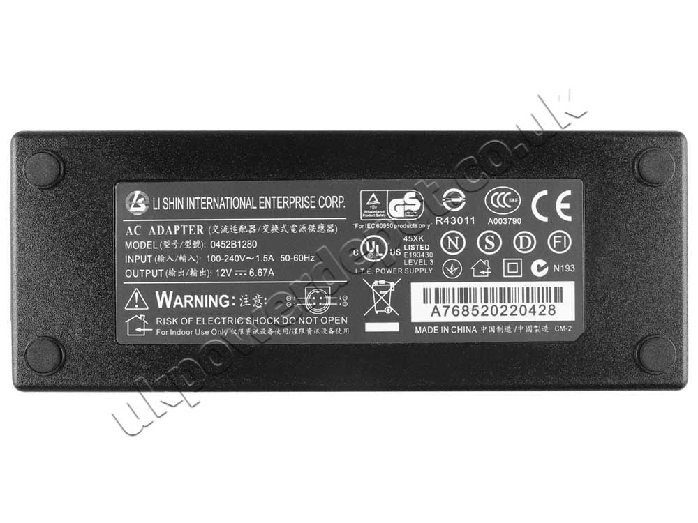 80.04W Charger JVC LT-17C50BJ LT-17C50BU AC Adapter