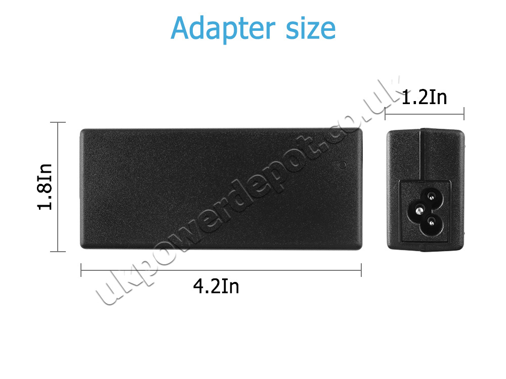 65W HP Pavilion 27xi 27bw LED Monitor AC Adapter Charger Power Cord