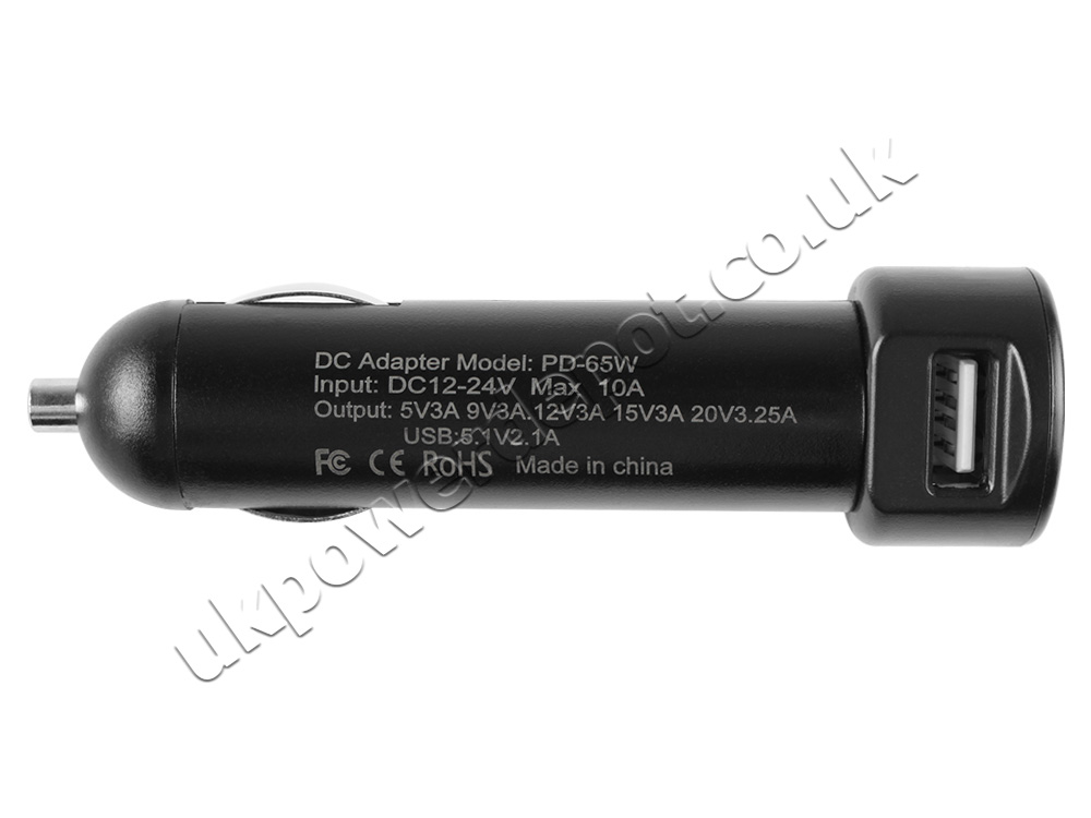 65W USB-C HP EliteBook 840 G6 7QY37UP Car Charger