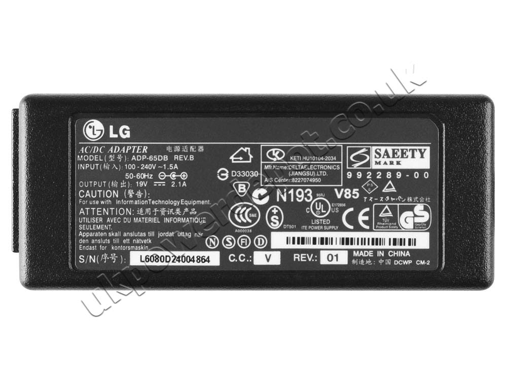 Original 40W Charger LG Gram 14T990-U.AAS8U1 AC Adapter + Cable