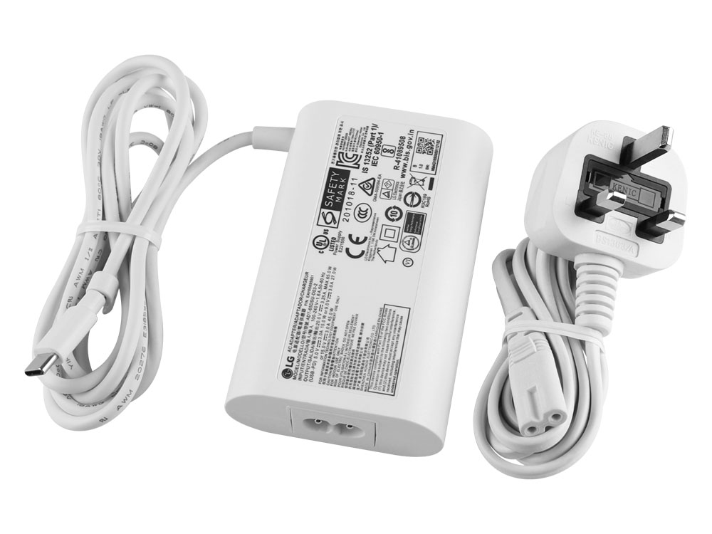 Original 65W USB-C Charger LG Gram 16Z90R-K.AAB7U1 AC Adapter + Cable