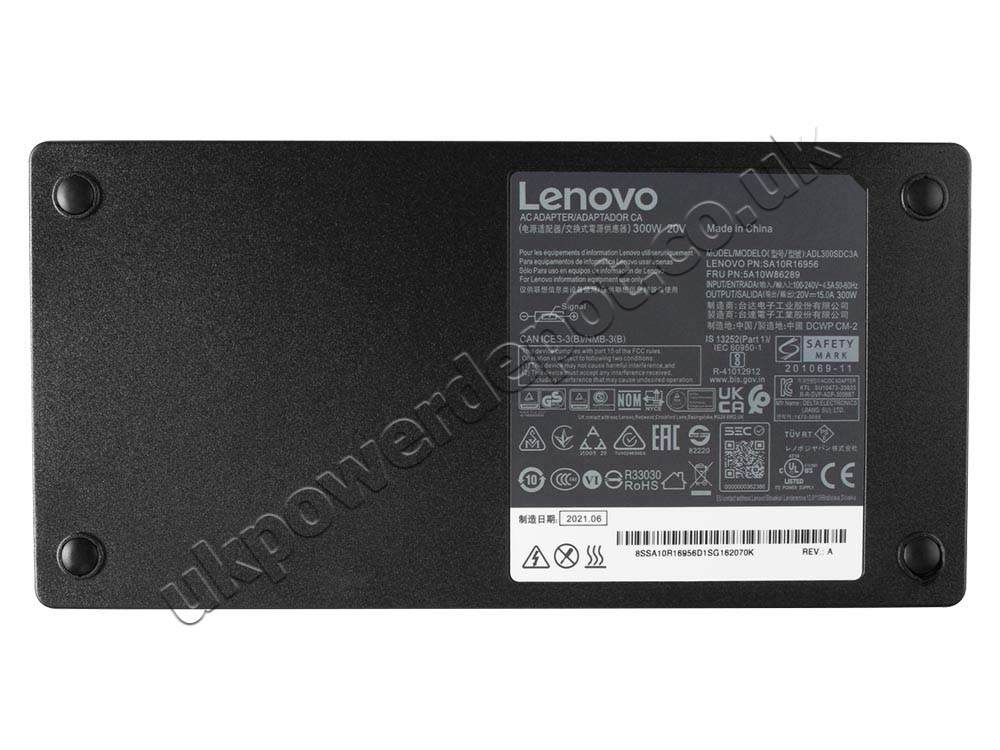 Original 300W Charger Lenovo ThinkPad Universal Thunderbolt 4 Dock 40B00300BR AC Adapter