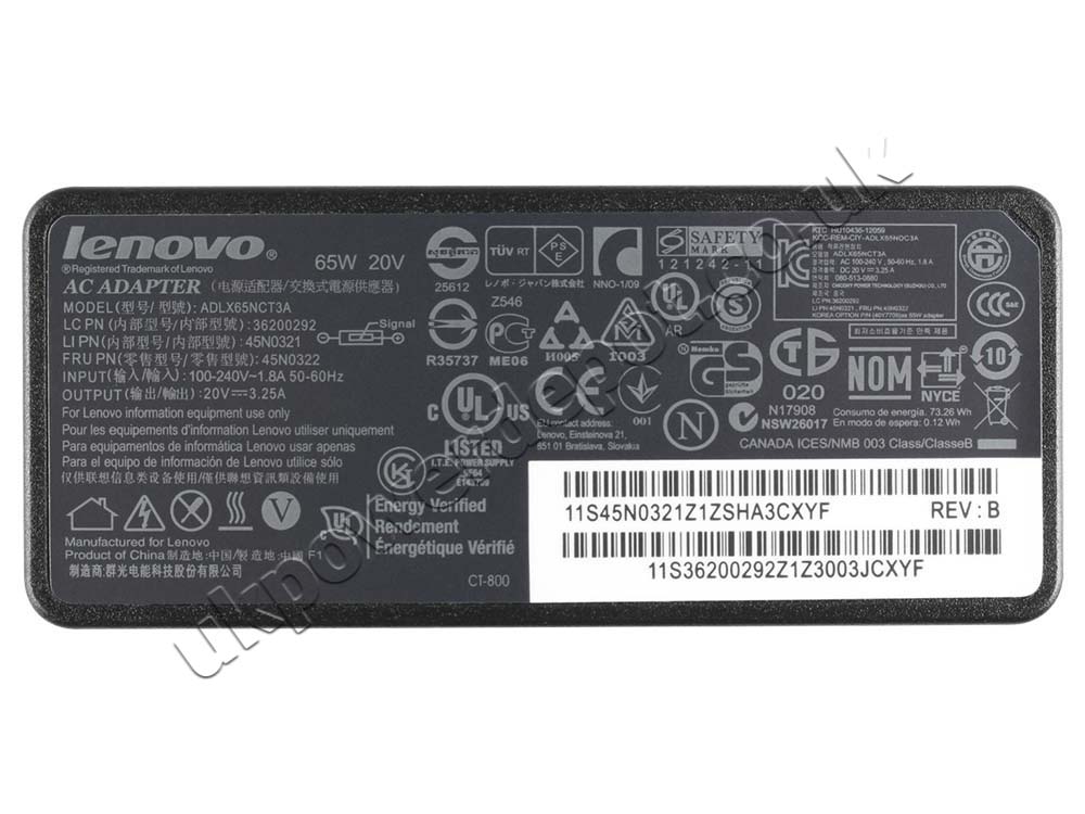 Original 65W Lenovo G50-30 80G0008BUS AC Adapter Charger Power Cord