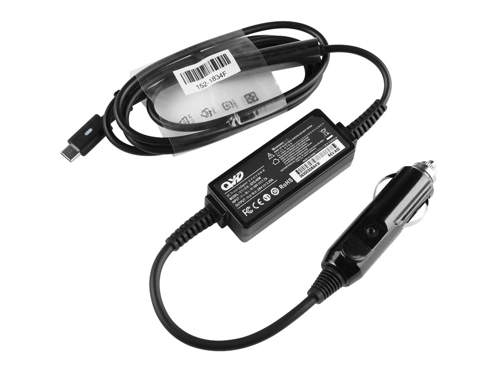 65W USB-C Car Charger Lenovo Yoga 7 14IRL8 82YL DC Adapter