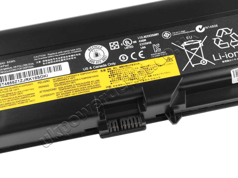 Original Battery Lenovo FRU 42T4739 42T4751 8400mAh 94Wh