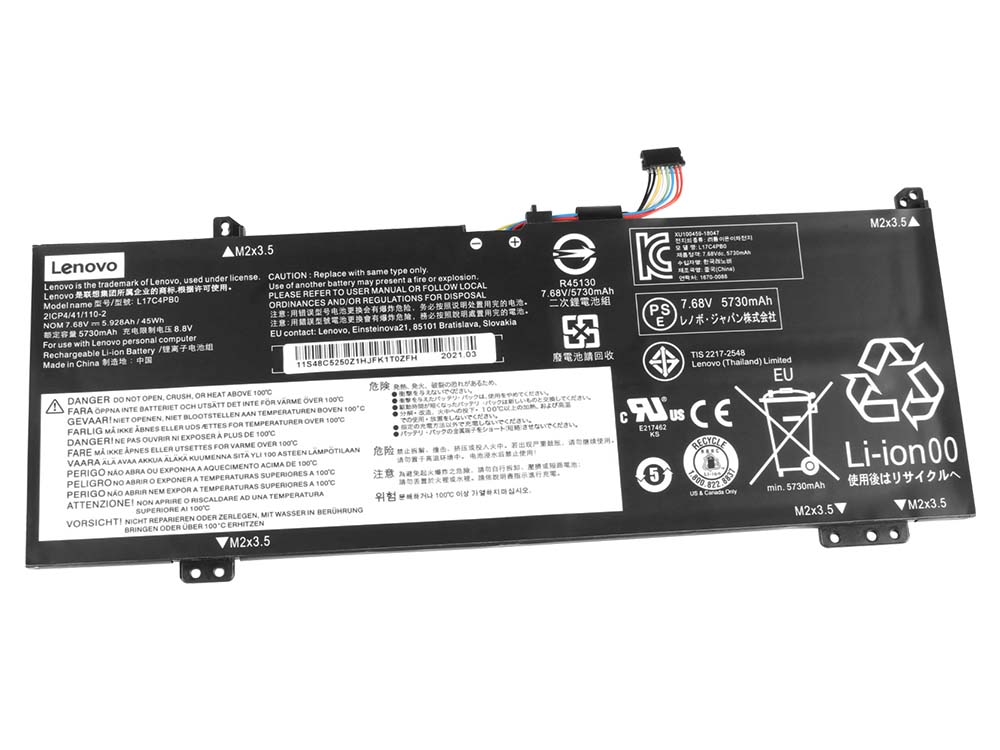 Original Lenovo Flex 6-14IKB 81EM Battery 45Wh 5928mAh