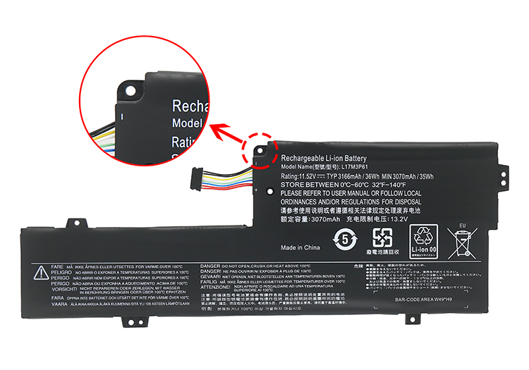 Battery Lenovo Yoga 720-12IKB 81B5001CGE 3166mAh 36Wh