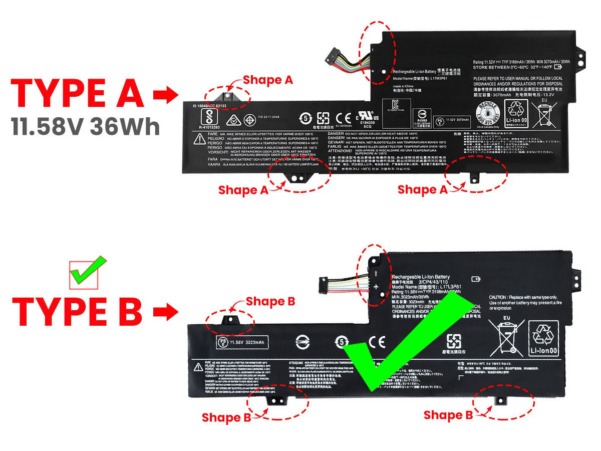 Battery Lenovo Yoga 720-12IKB 81B5001CGE 3166mAh 36Wh