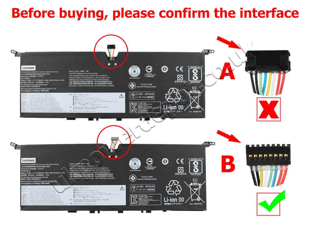 Original Battery Lenovo Yoga S730-13IWL 81J0005CAU 2735mAh 42Wh