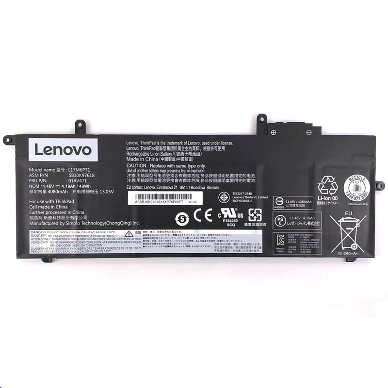 Original Battery Lenovo ThinkPad X280 20KF005V 4190mAh 48Wh