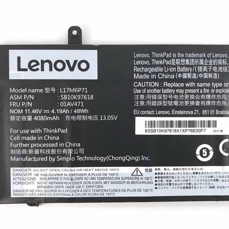 Original Battery Lenovo ThinkPad X280 20KF005V 4190mAh 48Wh