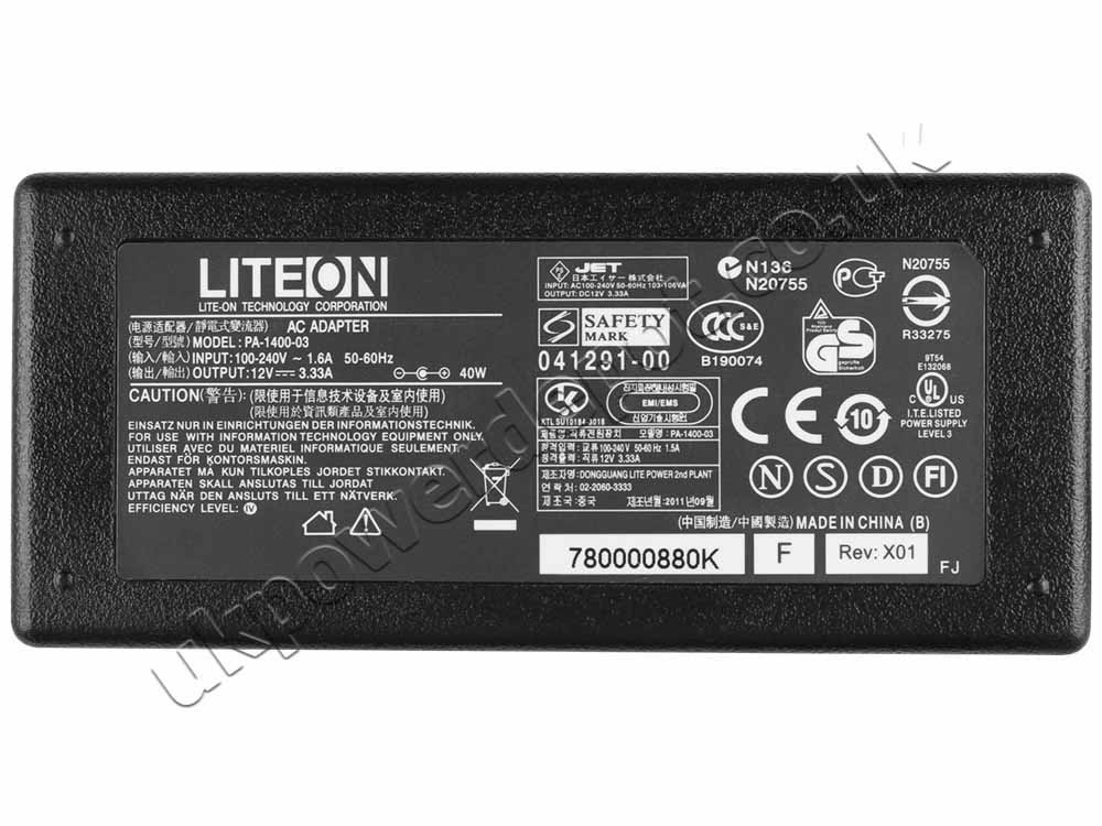 45W HP 631639-001 631914-001 LED Monitor AC Adapter Charger + Cord