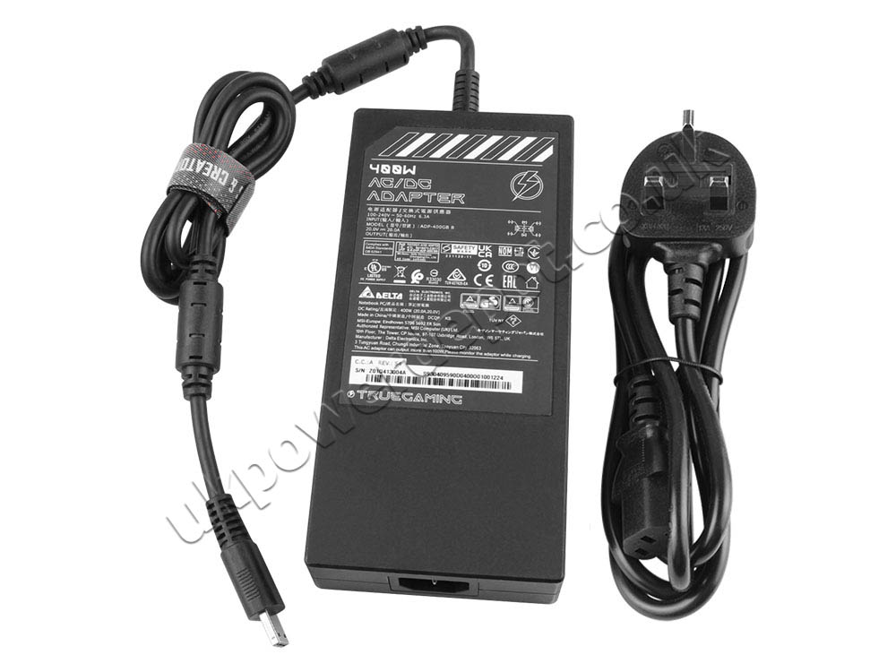 Original 400W Charger MSI Vector 16 HX A13VIG MS-15M1 AC Adapter + Cable