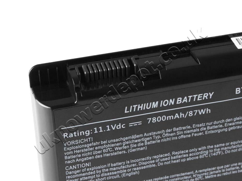 7800mAh 9 Cell 87Wh MSI GT70 2PC Dominator MS-1763 Series Battery