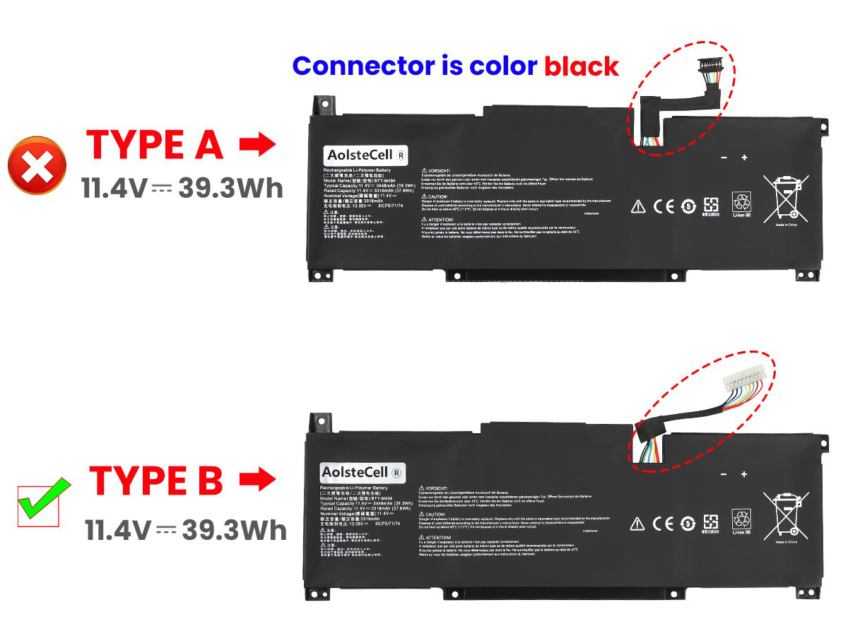 39.3Wh MSI Modern 14 C7M-245IT Battery