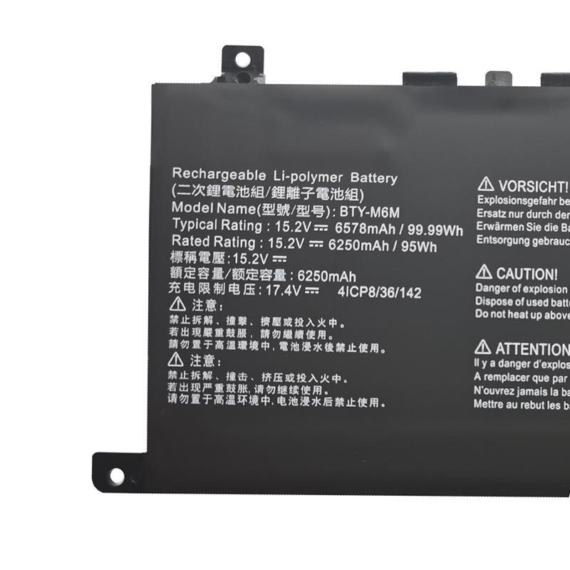 Battery MSI Creator 15 A10SGS 6578mAh/6250mAh