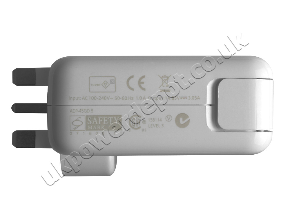 45W AC Adapter Charger Power Cord for Apple 020-8082-A Magsafe 2