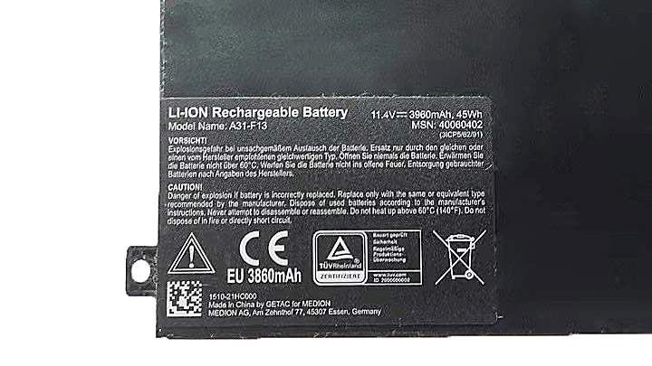 Original Battery Medion Akoya S3409 MD 60311 MD 60376 3960mAh 45Wh