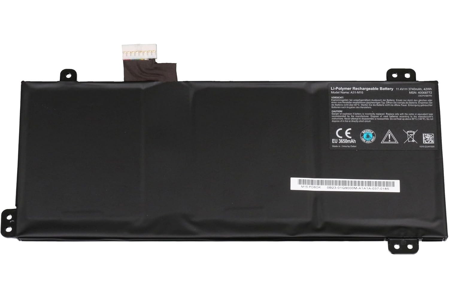 Battery Medion Akoya E6245 (M15GUN) 3740mAh 42Wh (Cable 25mm)
