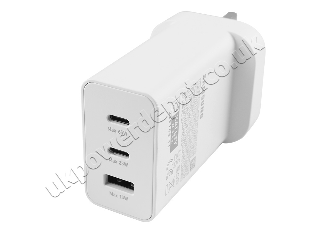 Original 65W Samsung Galaxy Book4 Pro NP940XGK-KG1US Trio Power Adapter Charger