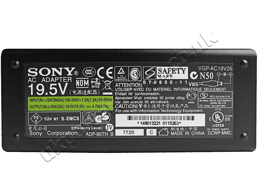 Original 90W Charger Sony VAIO SVE14118FXP AC Adapter