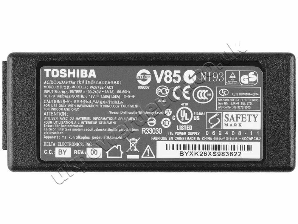 Original 30W Toshiba Mini NB255-N250 NB300 AC Adapter Charger