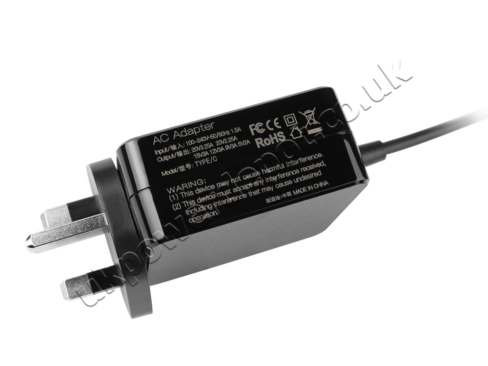 65W USB-C Toshiba Portege WT30T-E AC Adapter Charger