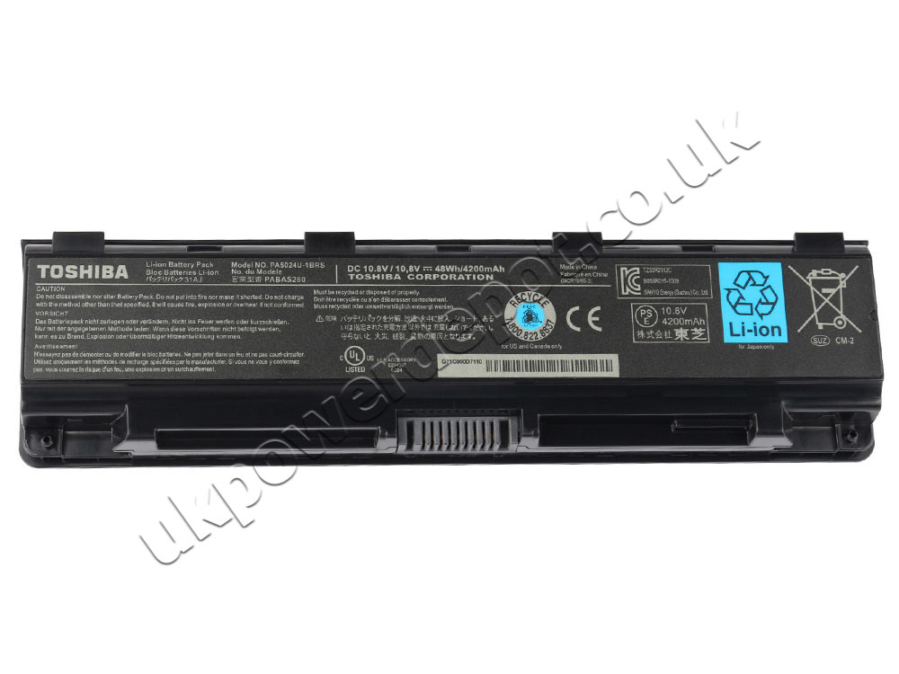 Original Battery Toshiba Satellite C850D-M0010 48Wh