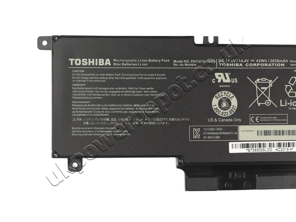 4Cell 43Wh Toshiba Satellite S50-BST2NX3 S50-BST2NX1