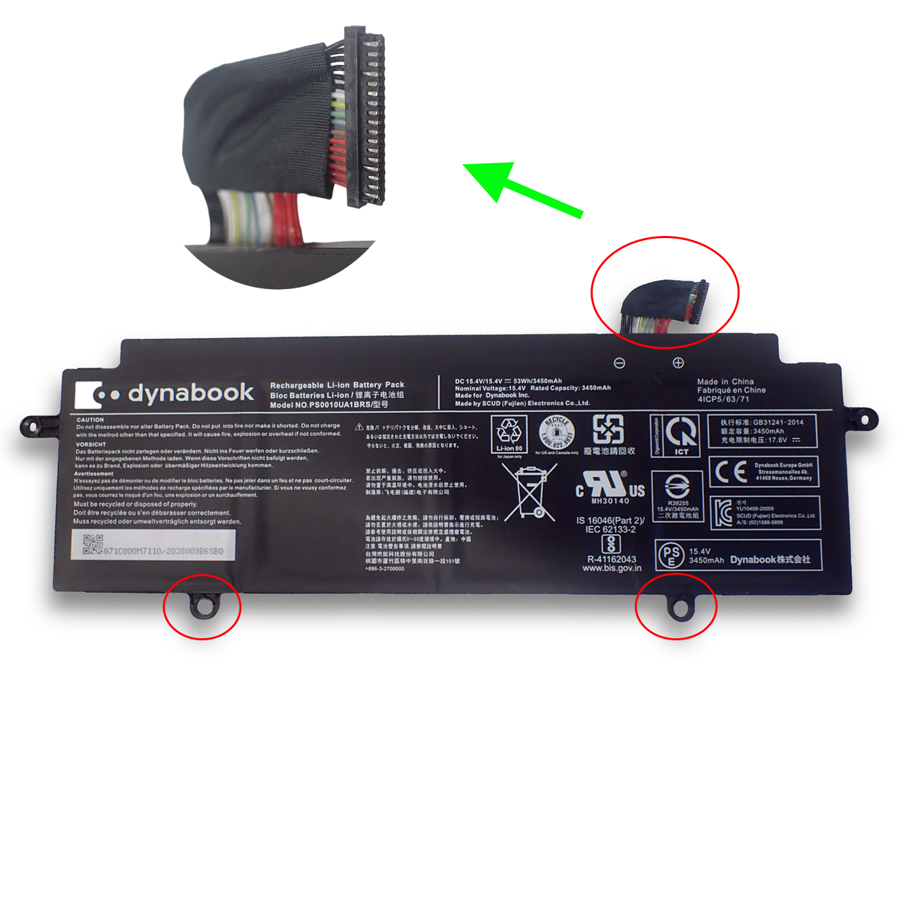Original Battery Toshiba Dynabook Portégé X30W-K-104 3450mAh 53Wh