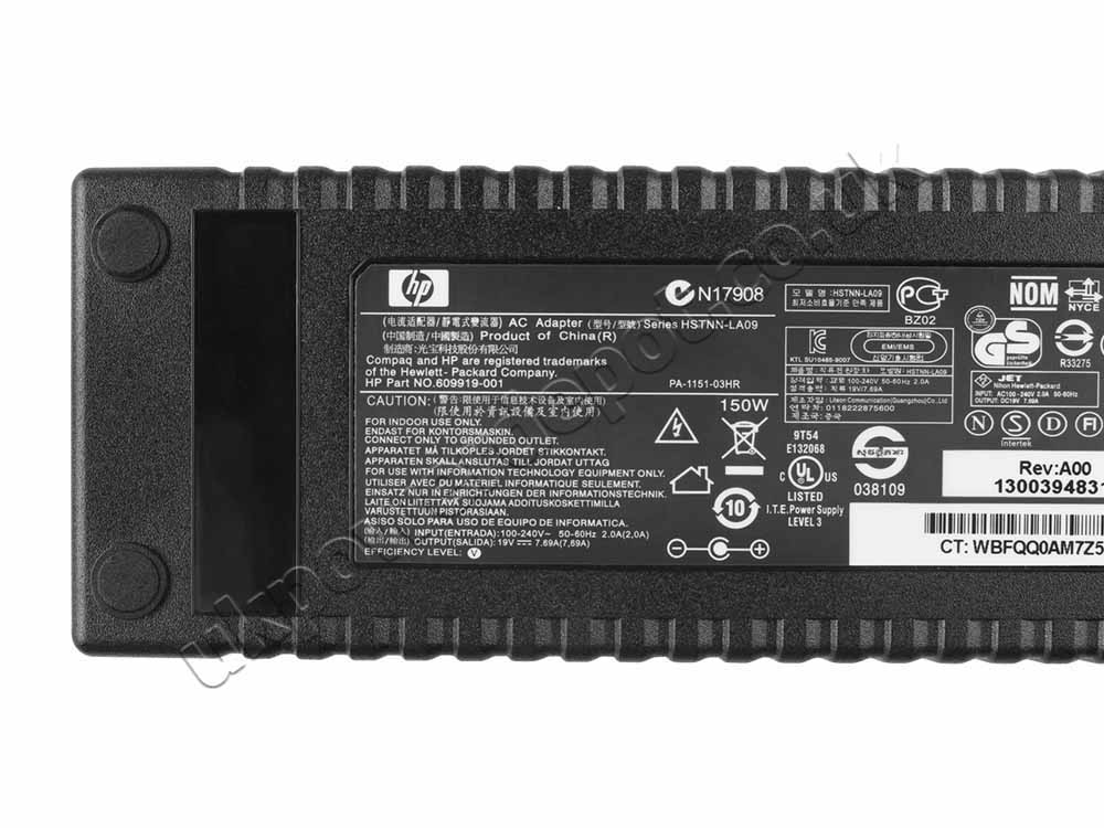 150W Adapter HP Compaq Pro 4300 All-in-One PC-10001000021 + Cord